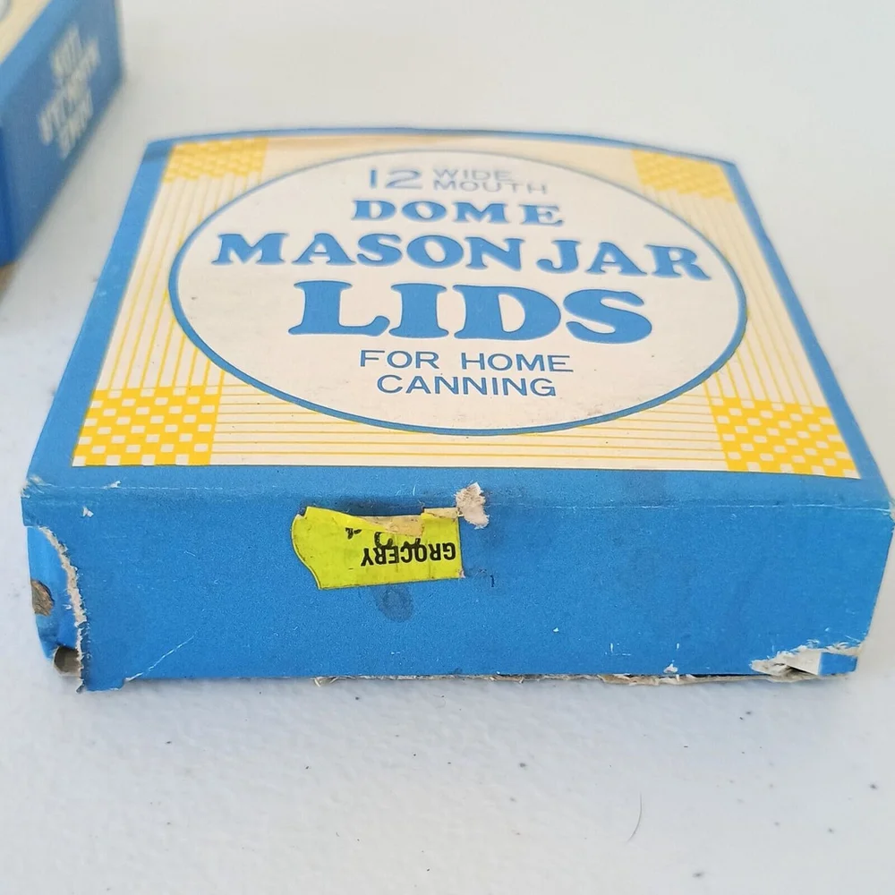 Vintage Japan Pace Setter Marketing 24 Wide Mouth Dome Mason Jar Lids 12ct Box